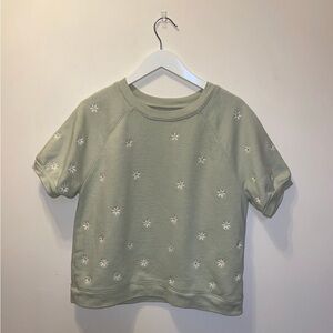 Madewell Daisy embroidered sweatshirt tee